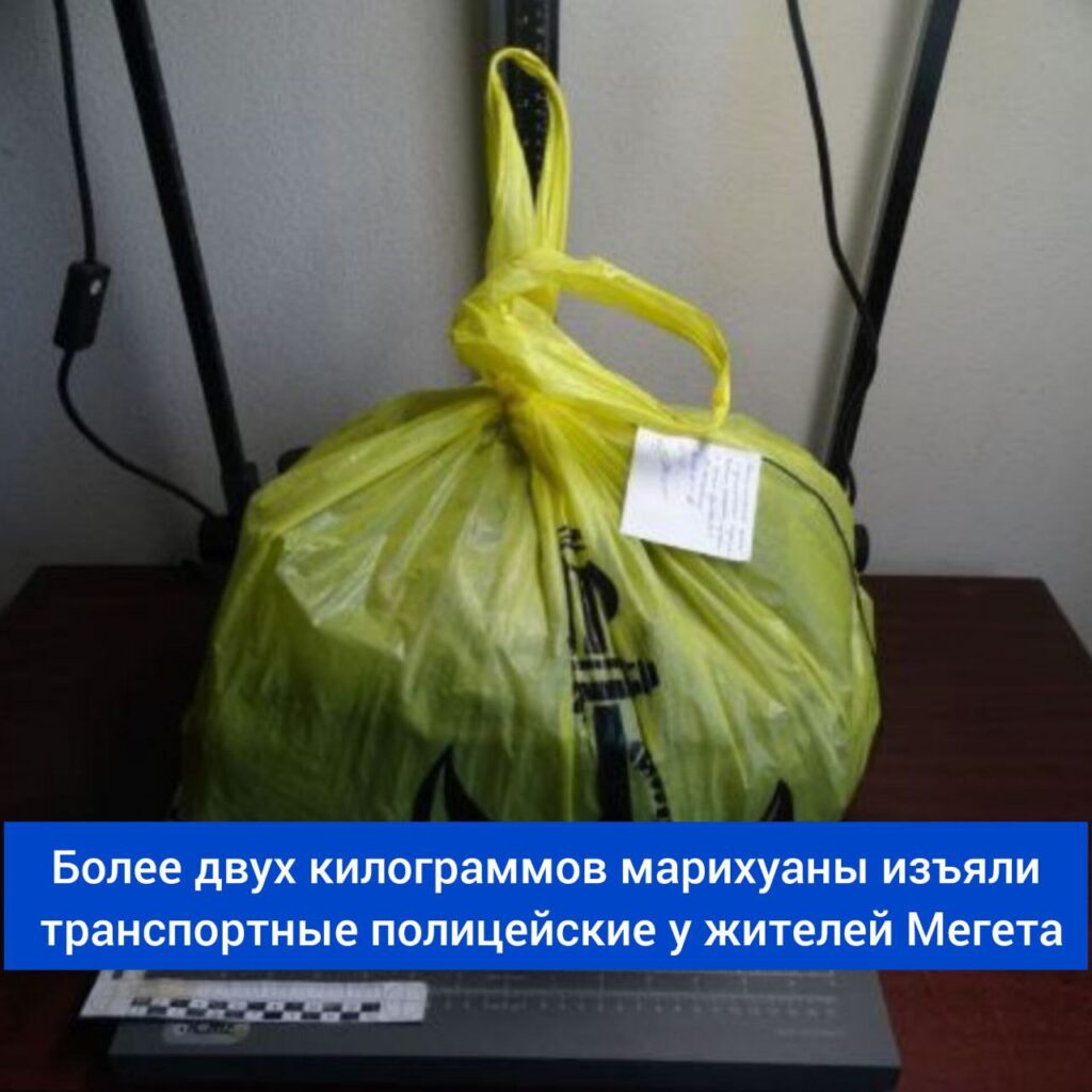 Транспортные полицейские изъяли более двух килограммов марихуаны у жителей Мегета