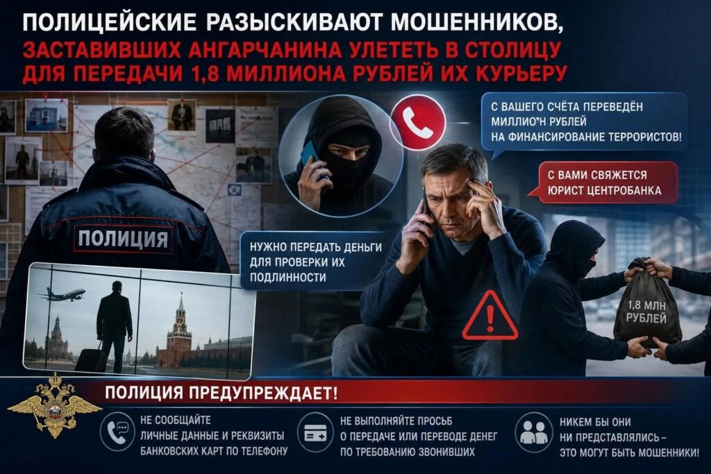 Мошенники вынудили ангарчанина отправиться в Москву для передачи денег их курьеру