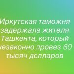 На таможне в Иркутске задержали жителя Ташкента за незаконный ввоз 60 тысяч долларов