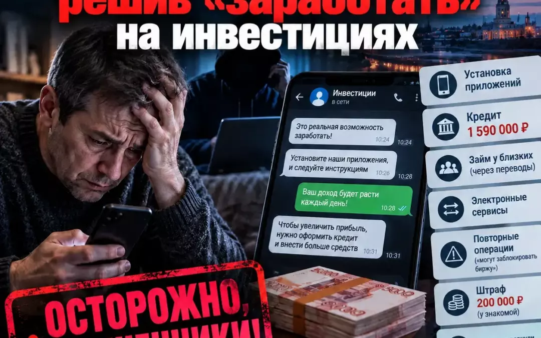 Желание«заработать» на инвестициях стоило иркутянину почти три миллиона рублей