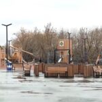 В микрорайоне Китой завершается благоустройство сквера по улице Заводской
